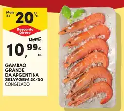 Continente Bom dia Gambão grande da argentina selvagem 20/30 congelado promoção