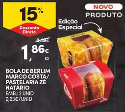 Continente Bom dia Bola de berlim marco costa/pastelaria ze natario promoção