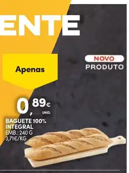 Continente Bom dia Baguete 100% integral promoção