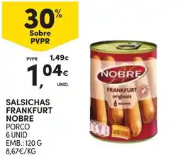 Continente Bom dia Salsichas frankfurt nobre promoção