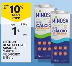 Continente Bom dia Leite uht bem especial mimosa promoção