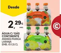Continente Bom dia Água c/ gás continente ananás/manga laranja promoção