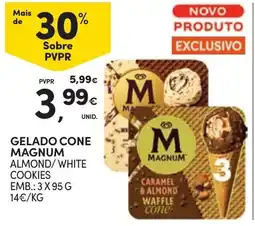 Continente Bom dia gelado cone magnum almond/white cookies promoção
