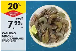 Continente Bom dia Camarão grande 20/30 vannamei congelado promoção
