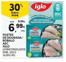 Continente Bom dia Filetes de dourada/robalo iglo promoção