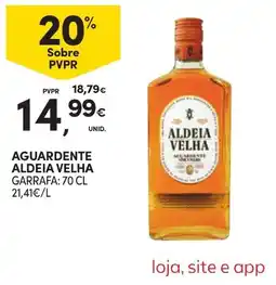 Continente Bom dia Aguardente aldeia velha promoção