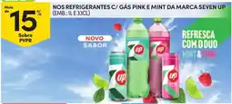 Continente Bom dia nos refrigerantes c/ gás pink e mint da marca seven up promoção