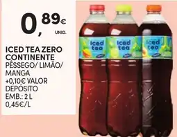 Continente Bom dia Iced tea zero continente pêssego/limão/manga promoção