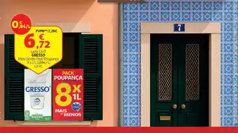 Auchan Leite UHT Gresso promoção