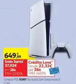 Auchan Consola PS5 SONY Standard Slim Sonychassis E Unid. promoção