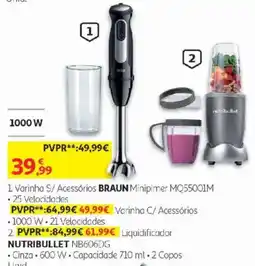 Auchan Varinha s/ acessórios braun minipimer mq55001m promoção