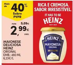 Continente Bom dia Maionese deliciosa heinz original promoção