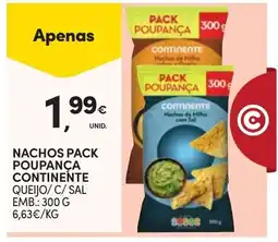 Continente Bom dia Nachos pack poupança continente queijo/c/sal promoção