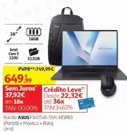 Auchan Bundle ASUS F1605VA-53ALHDPB3 promoção