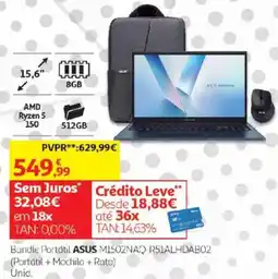 Auchan Bundle Portátil ASUS M1502NAQ-R51ALHDAB02 promoção