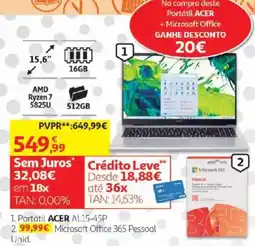 Auchan Portátil Acer promoção