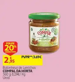 Auchan Bolonhesa de Lentilhas Compal da Horta promoção