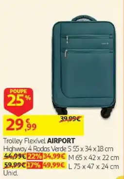 Auchan Trolley flexível airport promoção