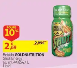Auchan Bebida goldnutrition shot energy promoção