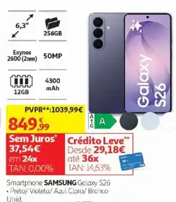 Auchan Smartphone samsung galaxy s26 promoção