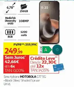 Auchan Smartphone motorola g77 5g promoção