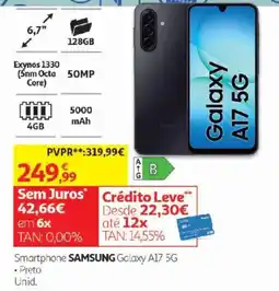 Auchan Smartphone samsung galaxy a17 5g promoção