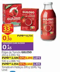 Auchan Polpa de Tomate Guloso promoção