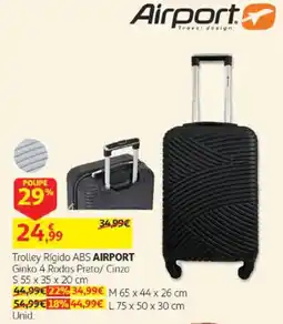 Auchan Trolley Rígido ABS Airport promoção