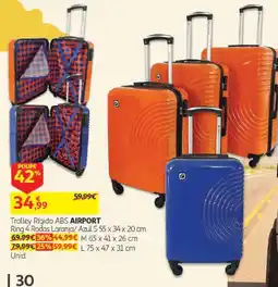 Auchan Trolley Rígido ABS AIRPORT promoção