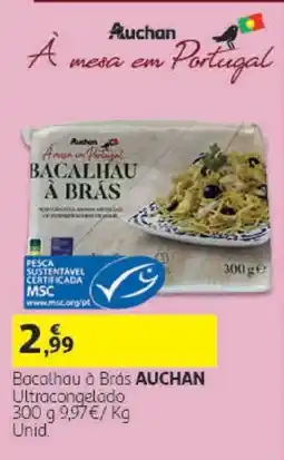Auchan Bacalhau à Brás Auchan promoção