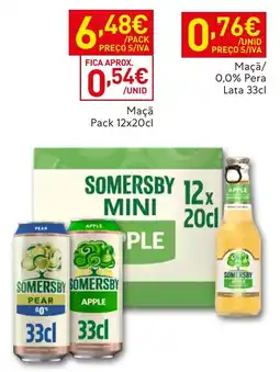 Recheio Somersby mini promoção