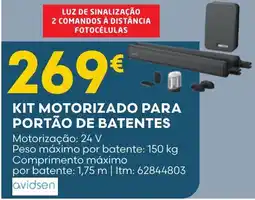 Bricomarché kit motorizado para portão de batentes avidsen promoção