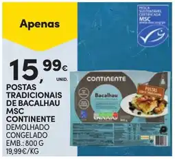 Continente Bom dia Postas tradicionais de bacalhau msc continente promoção