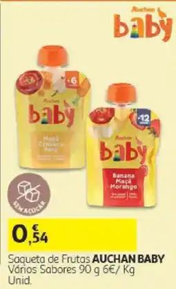 Auchan Saqueta de frutas auchan baby promoção