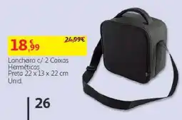 Auchan Lancheira c/ 2 Caixas Herméticas promoção