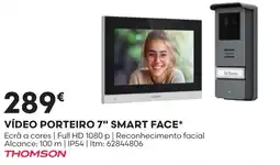 Bricomarché vídeo porteiro 7" smart face thomson promoção