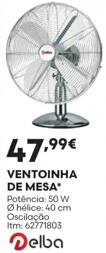 Bricomarché Ventoinha de mesa delba promoção