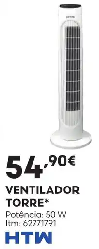 Bricomarché ventilador torre htw promoção