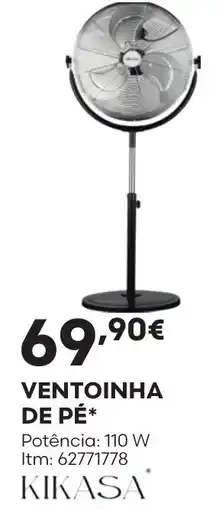 Bricomarché ventoinha de pé kikasa promoção