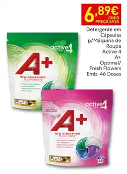 Recheio Detergente em Cápsulas p/Máquina de Roupa Active 4 A+ Optimal/Fresh Flowers promoção