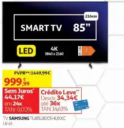 Auchan Tv samsung smart tv 85" promoção