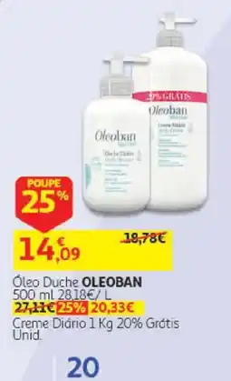 Auchan Óleo Duche OLEOBAN promoção