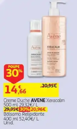 Auchan Creme Duche AVENE Xeracalm promoção