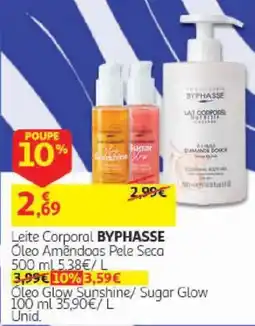 Auchan Leite Corporal BYPHASSE Óleo Amêndoas Pele Seca promoção