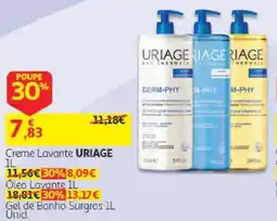 Auchan Creme Lavante Uriage promoção