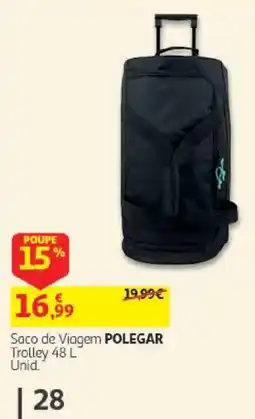 Auchan saco de viagem polegar promoção