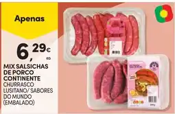 Continente Bom dia Mix salsichas de porco continente promoção