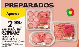 Continente Bom dia Hambúrguer/ Almondegas/ Carne picada de porco continente promoção