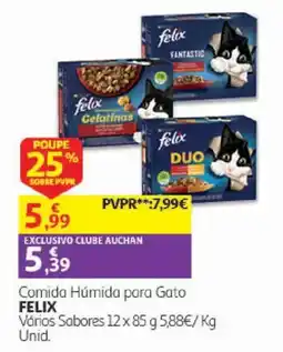 Auchan comida húmida para gato felix promoção