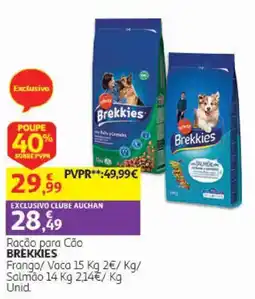 Auchan Ração para Cão Brèkkies promoção
